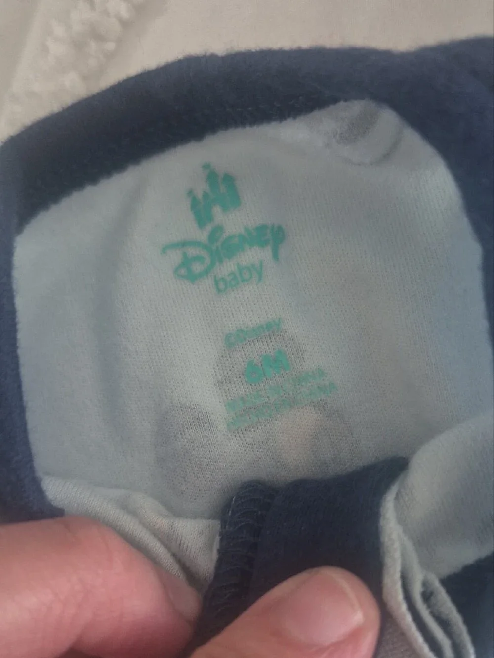 Disney Light Blue Mickey Mouse Footed One-Piece